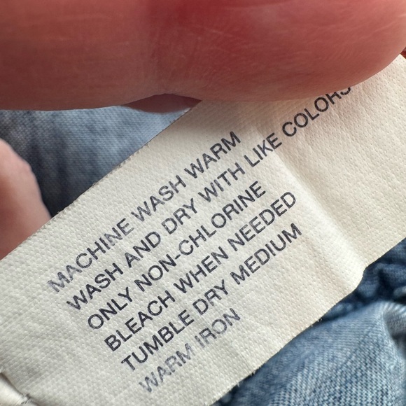 Gap Distressed Denim Chambray Short Dress - Picture 6 of 8